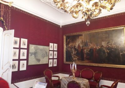 Tárgyalóasztal a szalonban